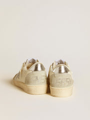 Women's Ball Star with silver Swarovski micro-crystal star and metallic silver leather heel tab