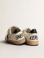 Ball Star with chicory-coffee glitter star and black leather heel tab