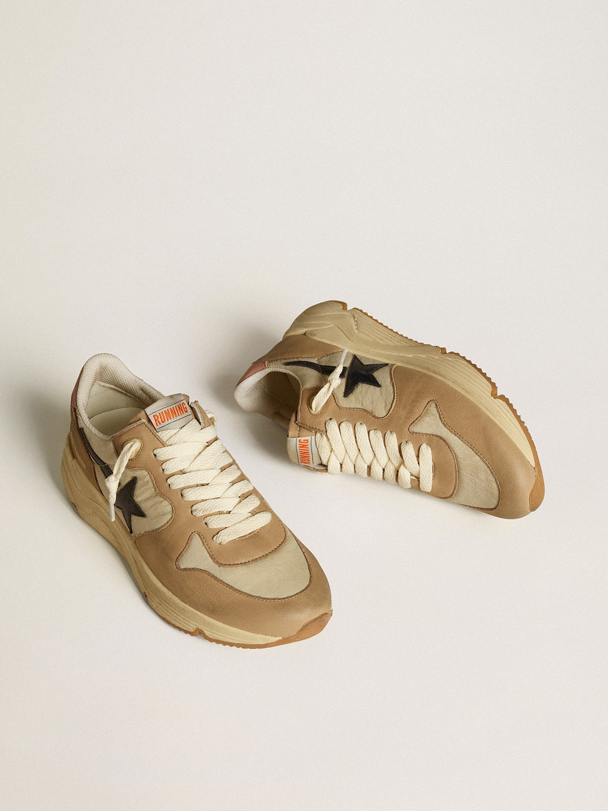 Running Sole LTD in nylon and nubuck with leather star and heel tab