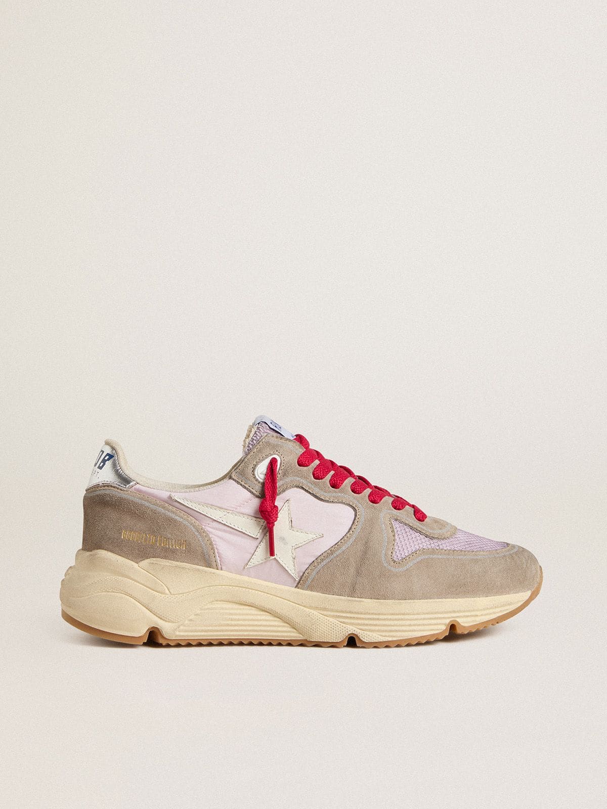 Running Sole LTD in pink nylon with white leather star