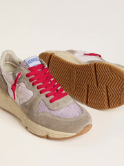 Running Sole LTD in pink nylon with white leather star