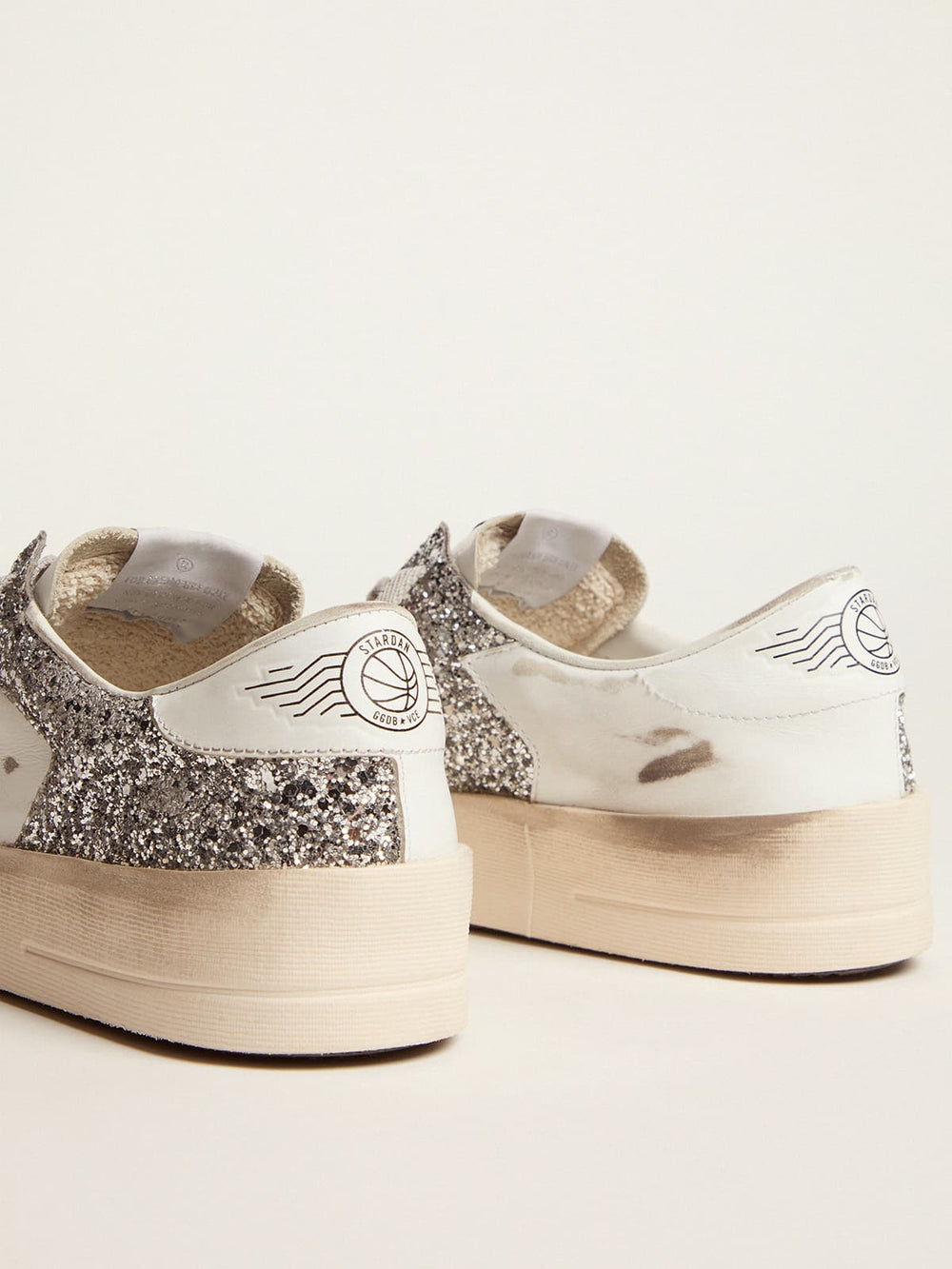 Women’s Stardan sneakers with silver glitter | Golden Goose