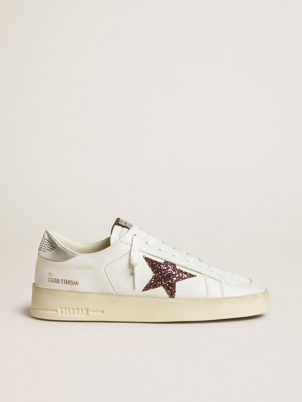 Women's Stardan in nappa with glitter star and metallic leather heel tab