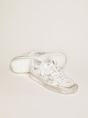 Stardan sneakers in white leather with lived-in treatment