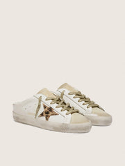 Super-Star Sabots with pony skin star and beige suede tongue
