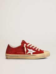 Women's V-Star  in dark red suede with silver star
