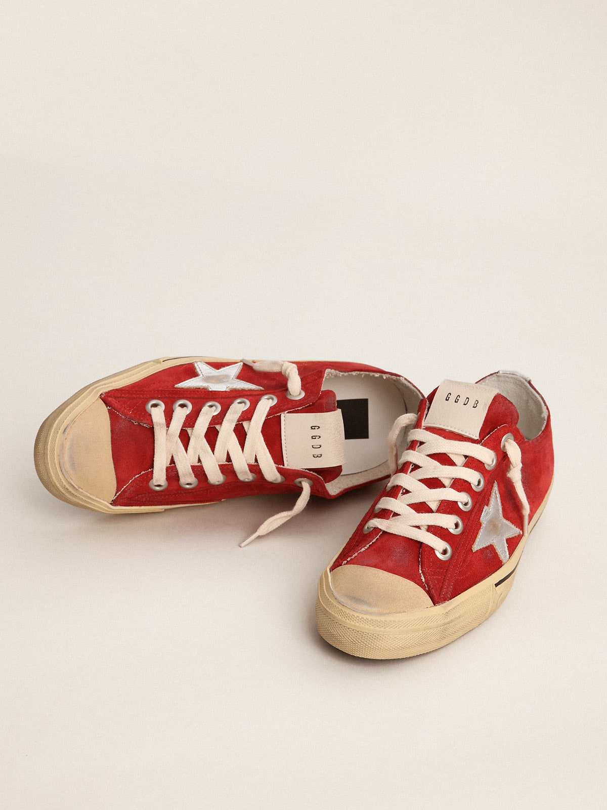 Women's V-Star  in dark red suede with silver star
