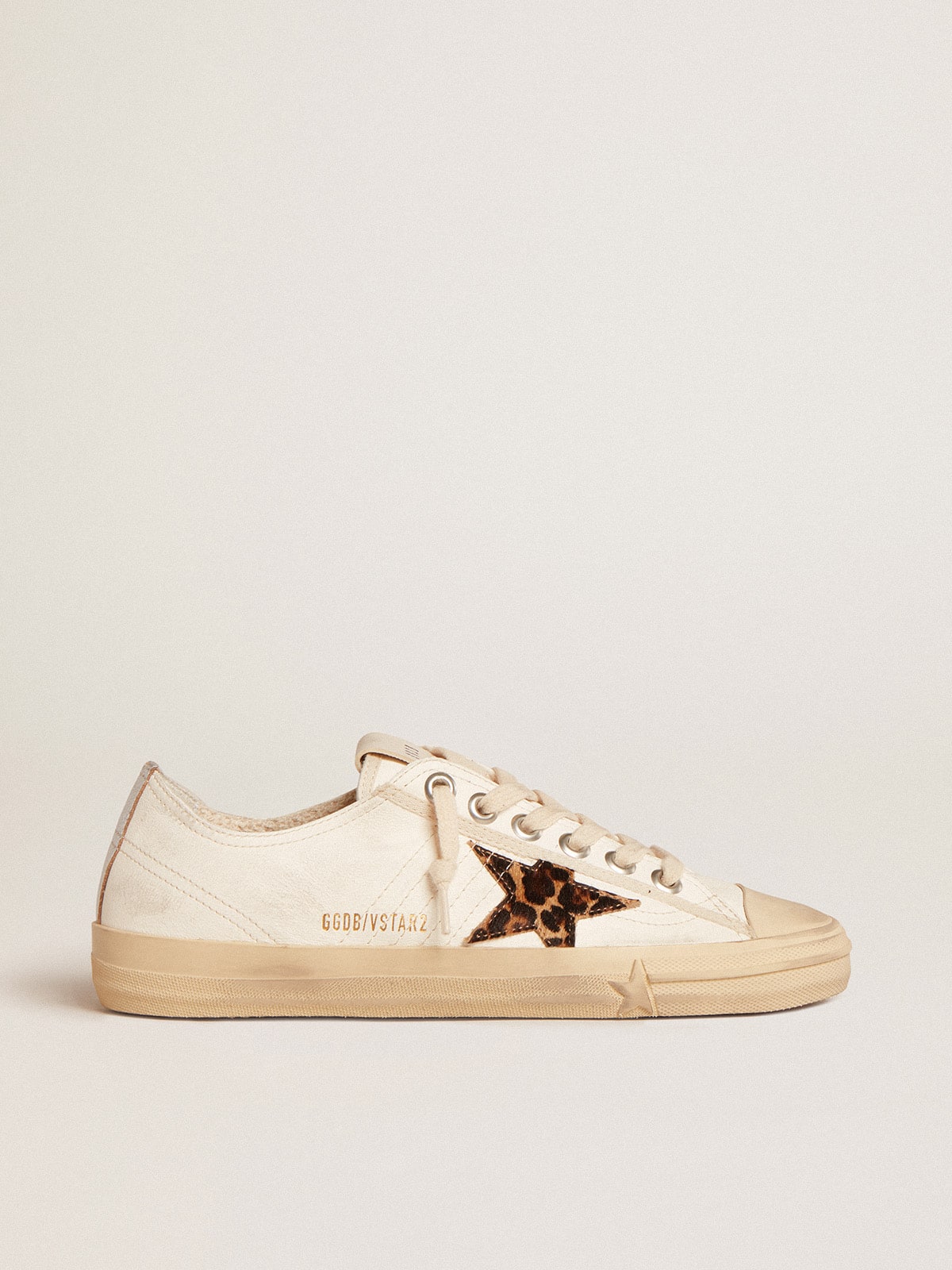 V-Star  in nappa with pony skin star and silver heel tab