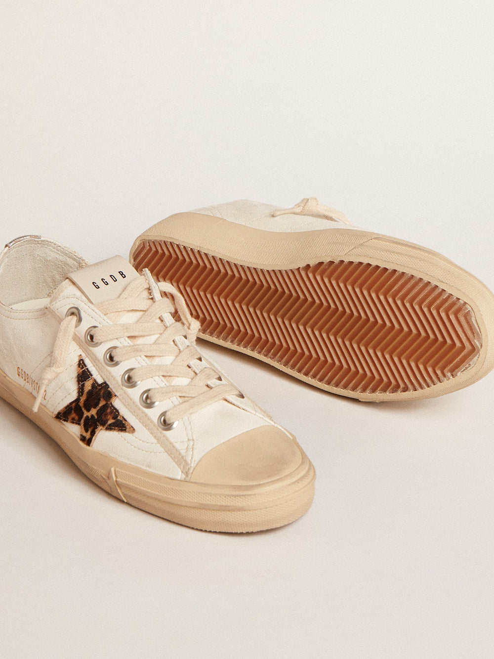 V-Star  in nappa with pony skin star and silver heel tab