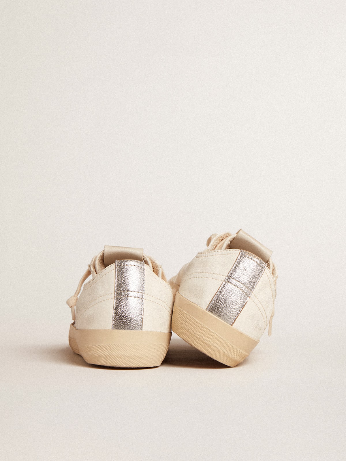 V-Star  in nappa with pony skin star and silver heel tab