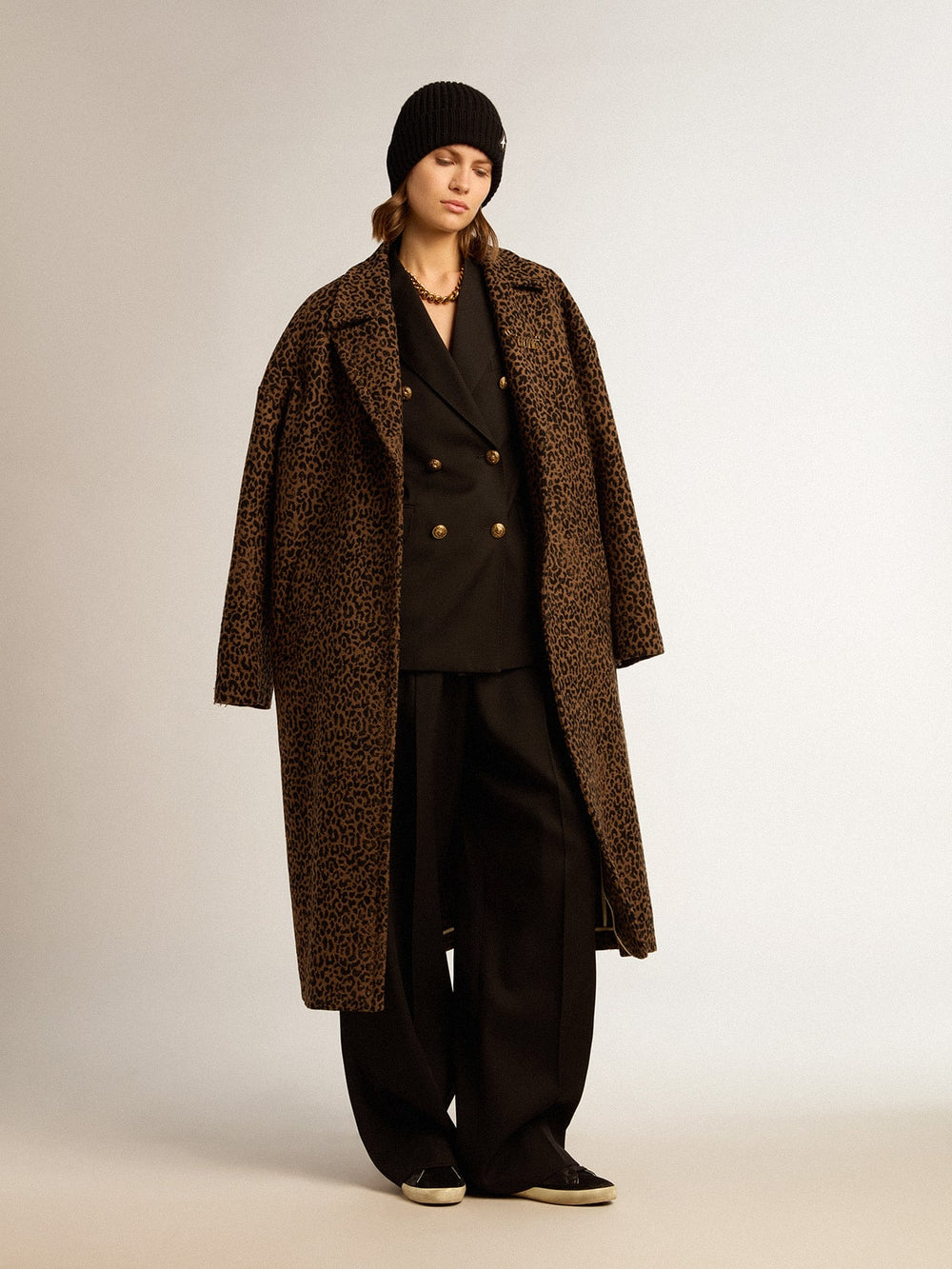 Women’s wool cocoon coat | Golden Goose
