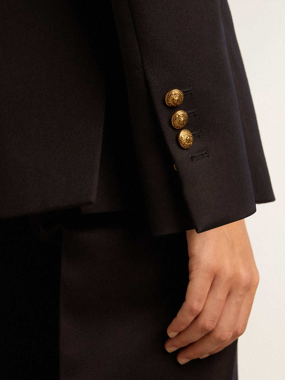 Women's double-breasted blue blazer | Golden Goose