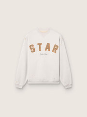 Star unisex sweatshirt in gray melange cotton with 'Star' embroidery