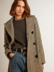 Women's anthracite gray sweatshirt with crystals