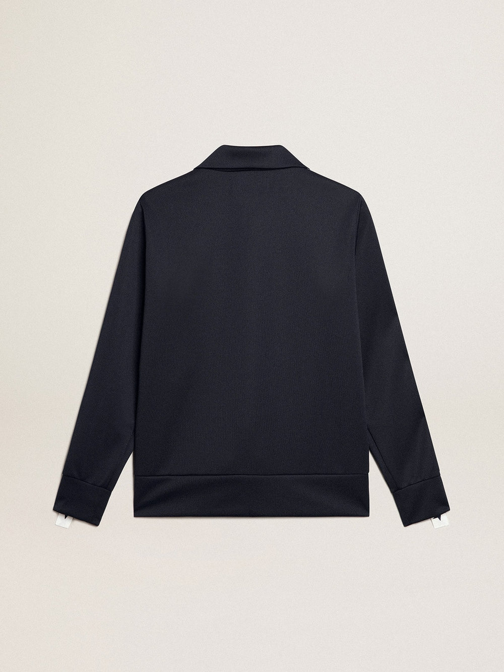 Dark blue zipped sweatshirt with white strip and contrasting stars