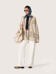 Golden women’s boyfriend jeans in optical white bull denim