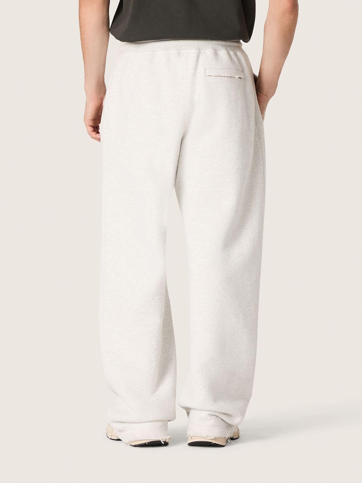 Star unisex sweatpants in gray melange fleece