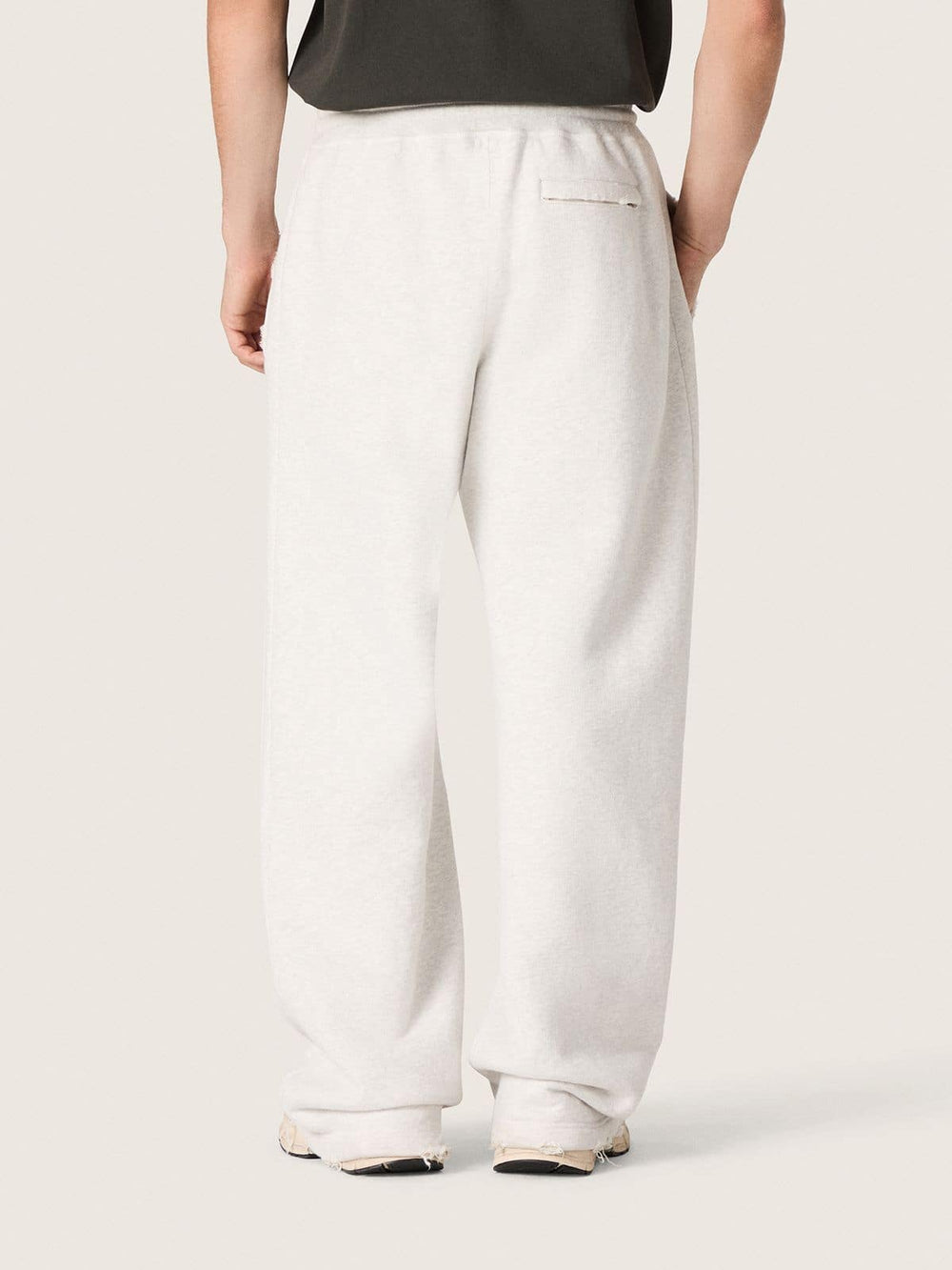 Star unisex sweatpants in gray melange fleece