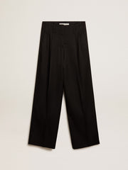 Women’s black wool gabardine pants