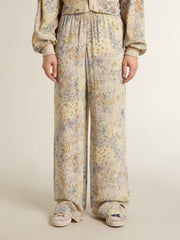 Women's multicolor joggers with floral print