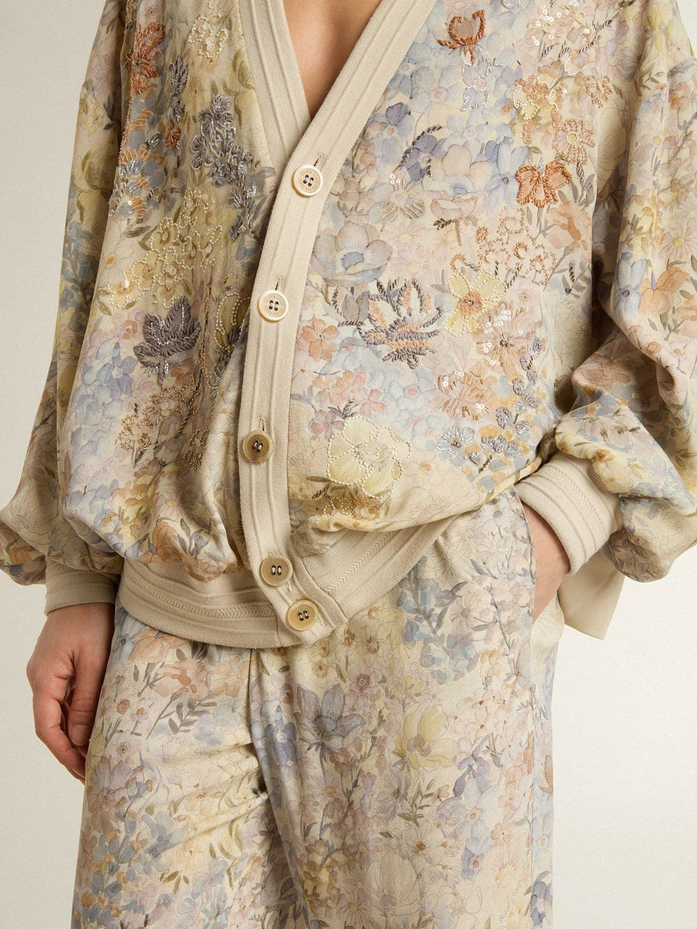 Women's multicolor joggers with floral print