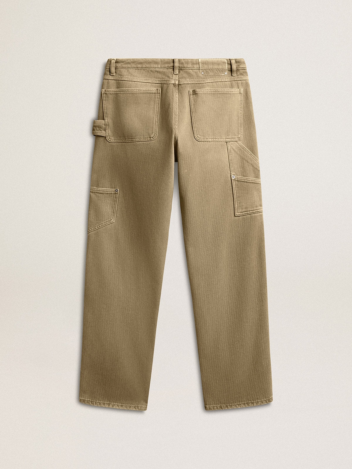 Women's distressed-effect cotton pants
