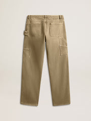 Women's distressed-effect cotton pants