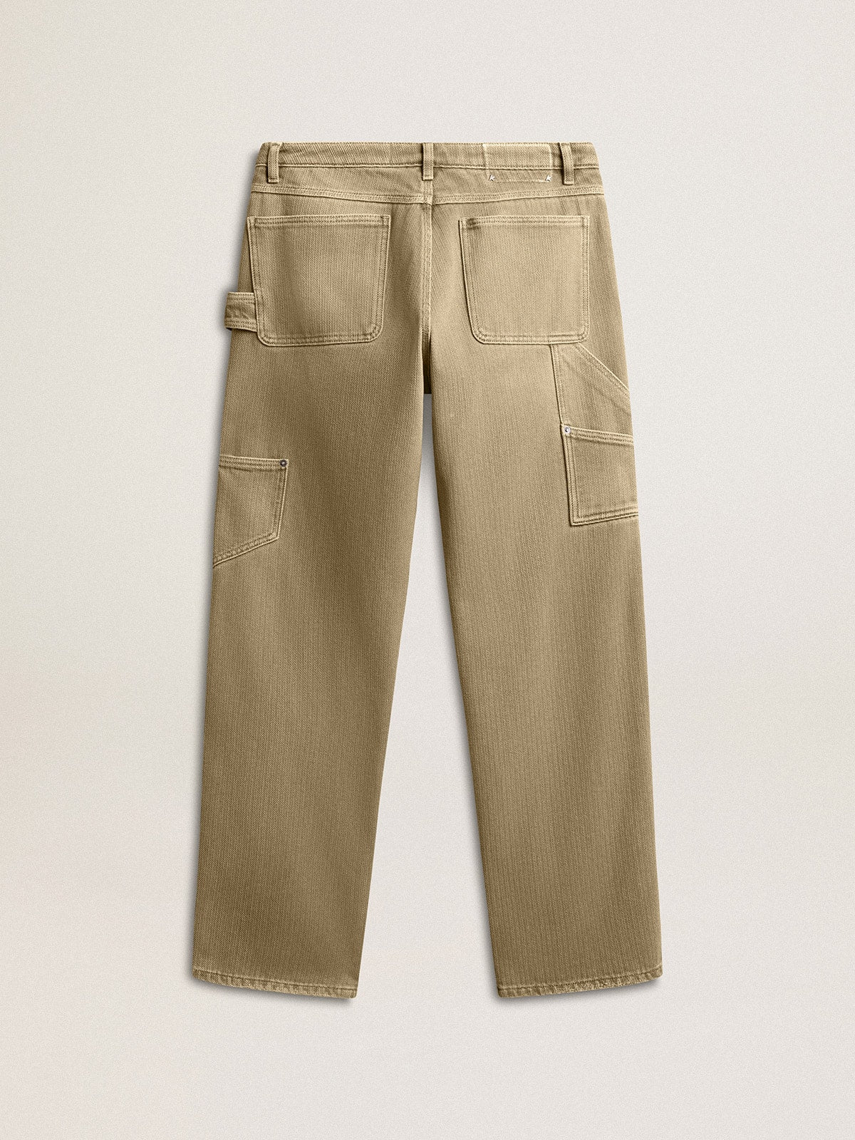 Women's distressed-effect cotton pants