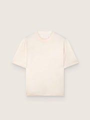 Star unisex cotton T-shirt in vintage white with black print on the back