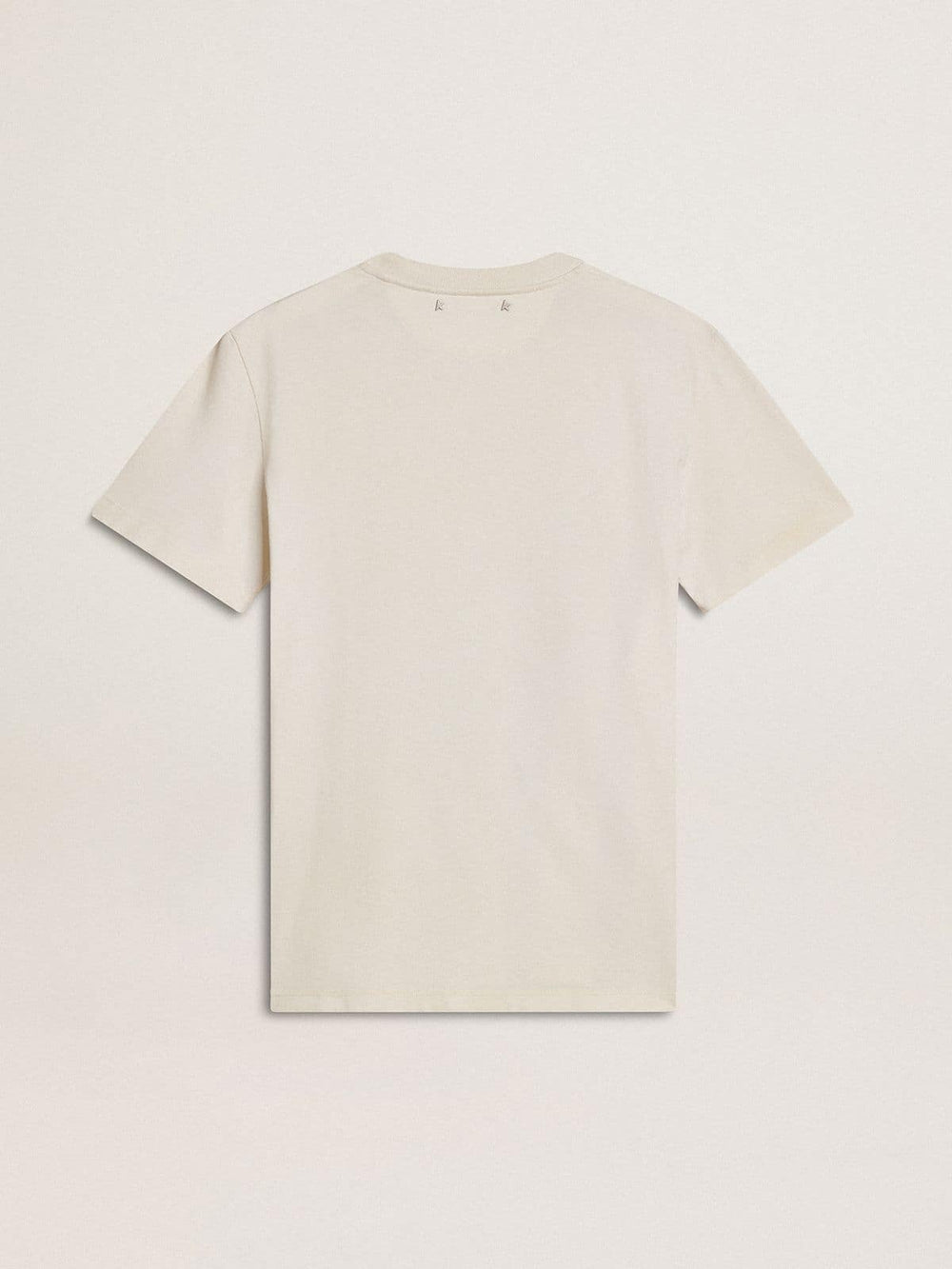 Women's white T-shirt with floral print