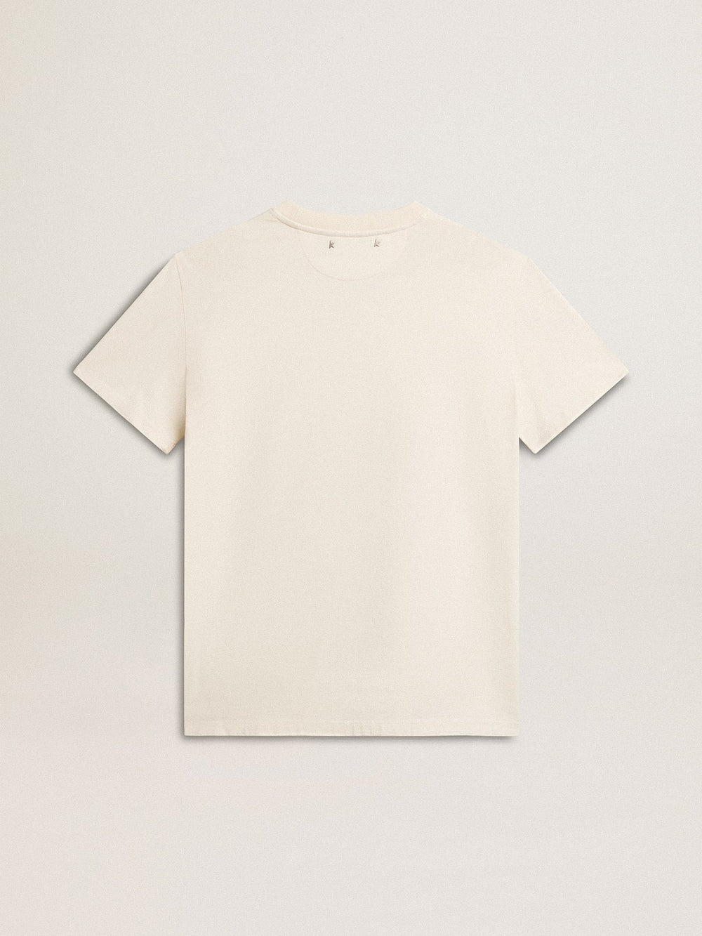 Women’s T-shirt in aged white with logo on the chest