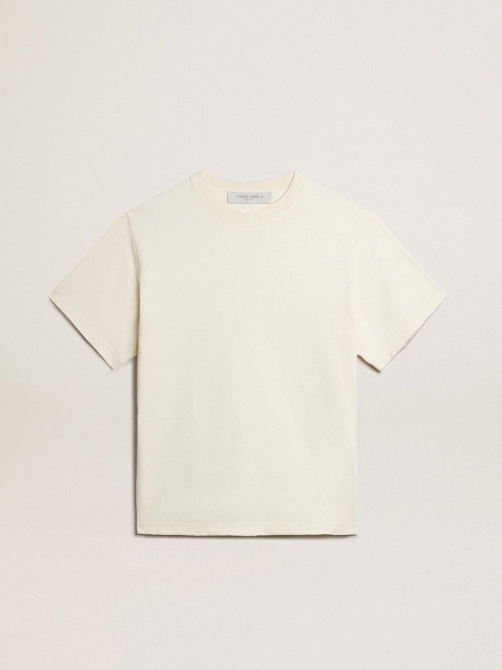 T-shirt in aged white with reverse logo on the back - Jersey Capsule
