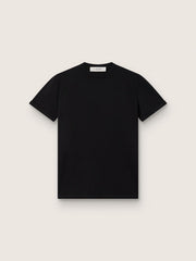 Women’s regular-fit distressed T-shirt in black