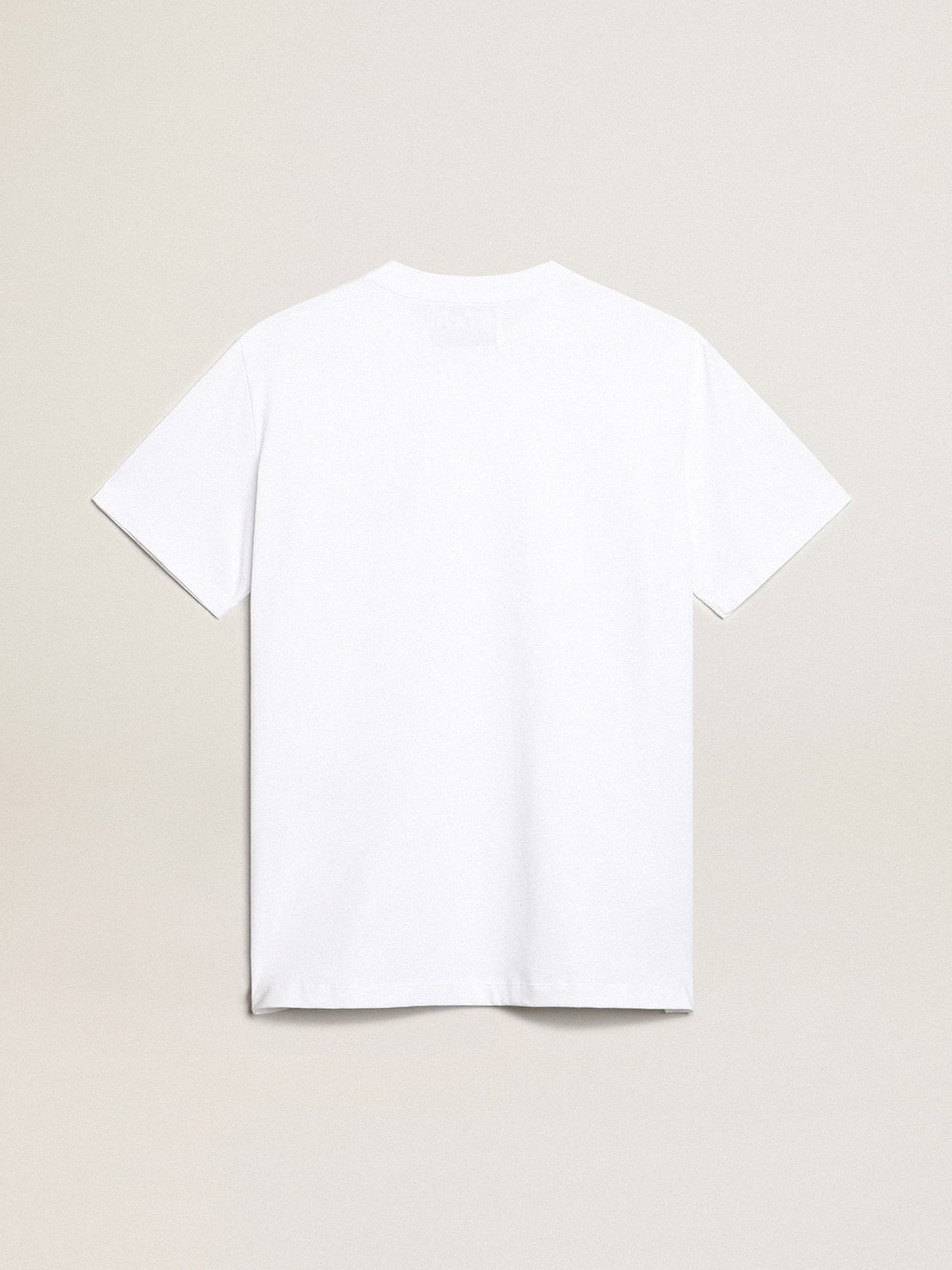 Women’s white T-shirt with dark blue star on the front