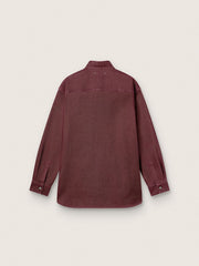 Women's shirt in burgundy denim