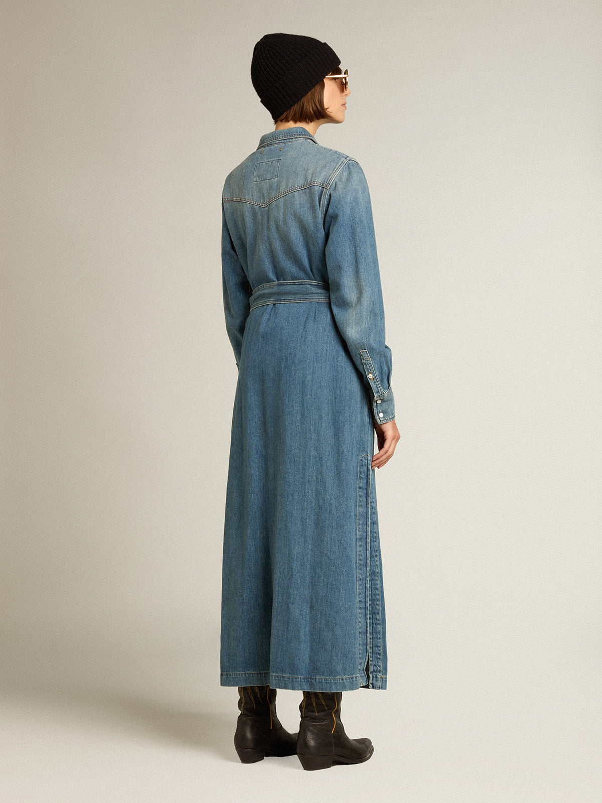 Women’s denim shirt dress | Golden Goose