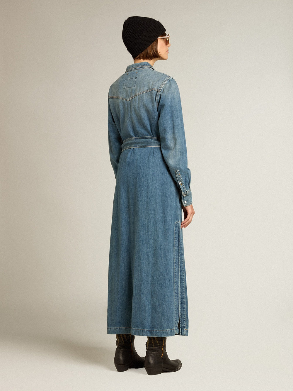 Women’s denim shirt dress | Golden Goose
