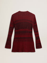 Irregular-striped cotton dress