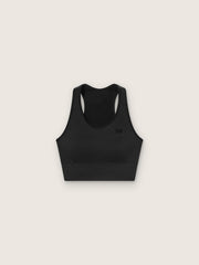 Women's black sports bra