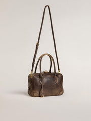 Vita Bag in brown vintage leather with gold details