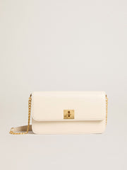 Gioia Bag in butter-colored boarded leather with gold details