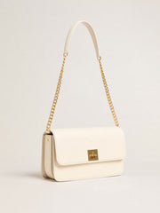 Gioia Bag in butter-colored boarded leather with gold details