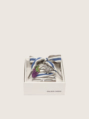 Skins striped laces with grape and crystal charms