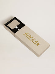 Black socks with contrasting white stars