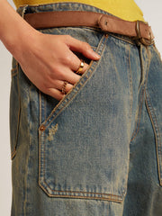 Ring in antique gold color with regular links