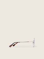 Carter aviator sunglasses with blue lenses and crystals