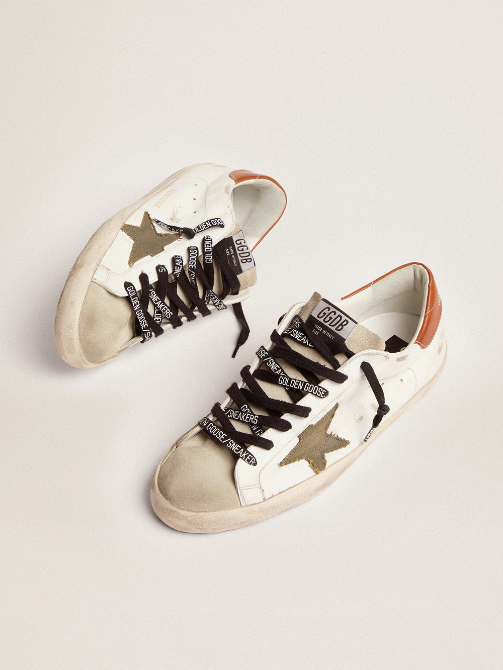 Men's Super-Star with star in olive green canvas
