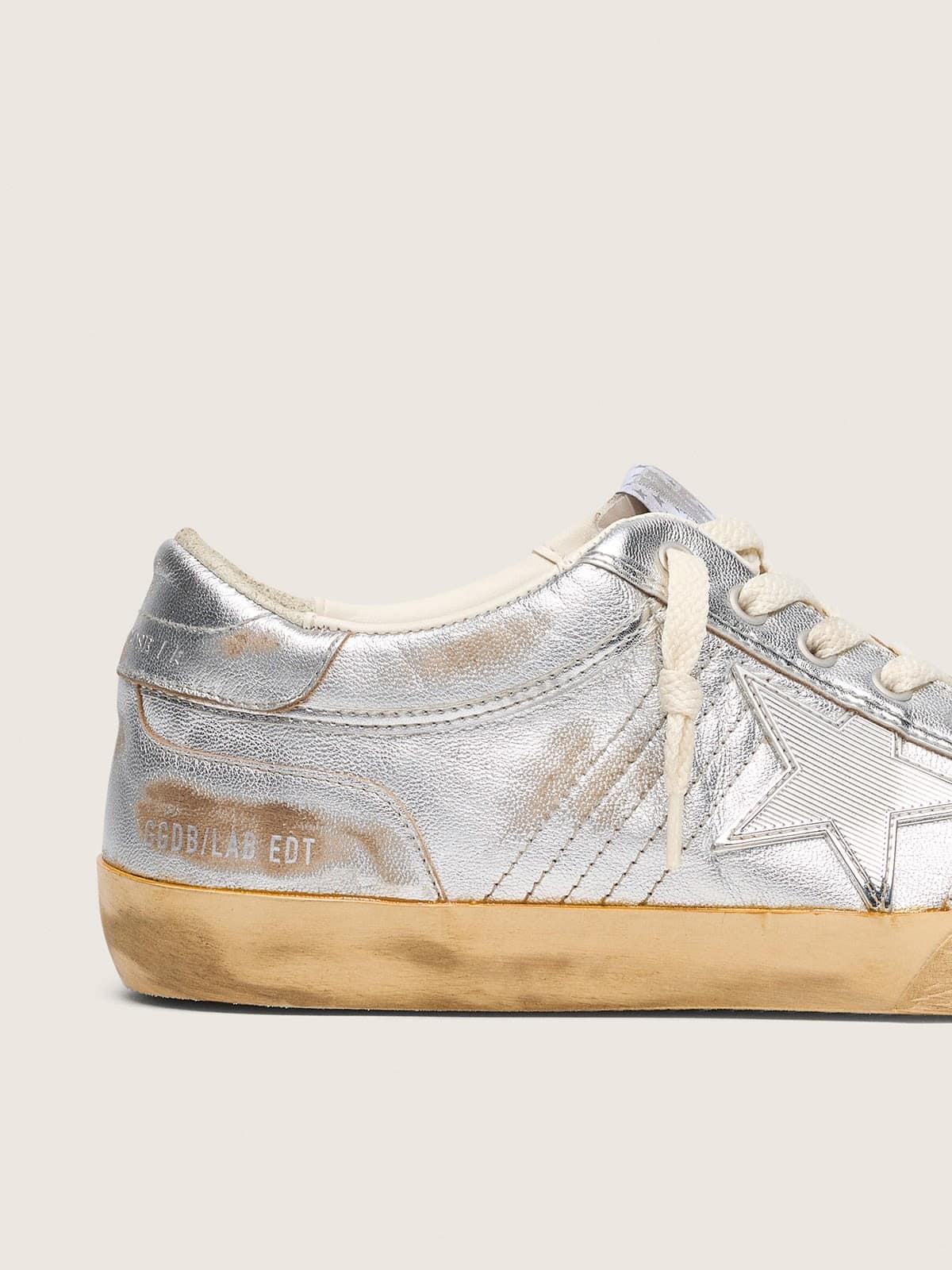 Men's Super-Star LAB in metallic nappa with silver TPU star