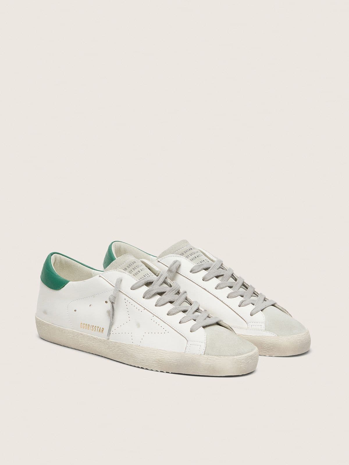 Men’s Super-Star with perforated star and green heel tab