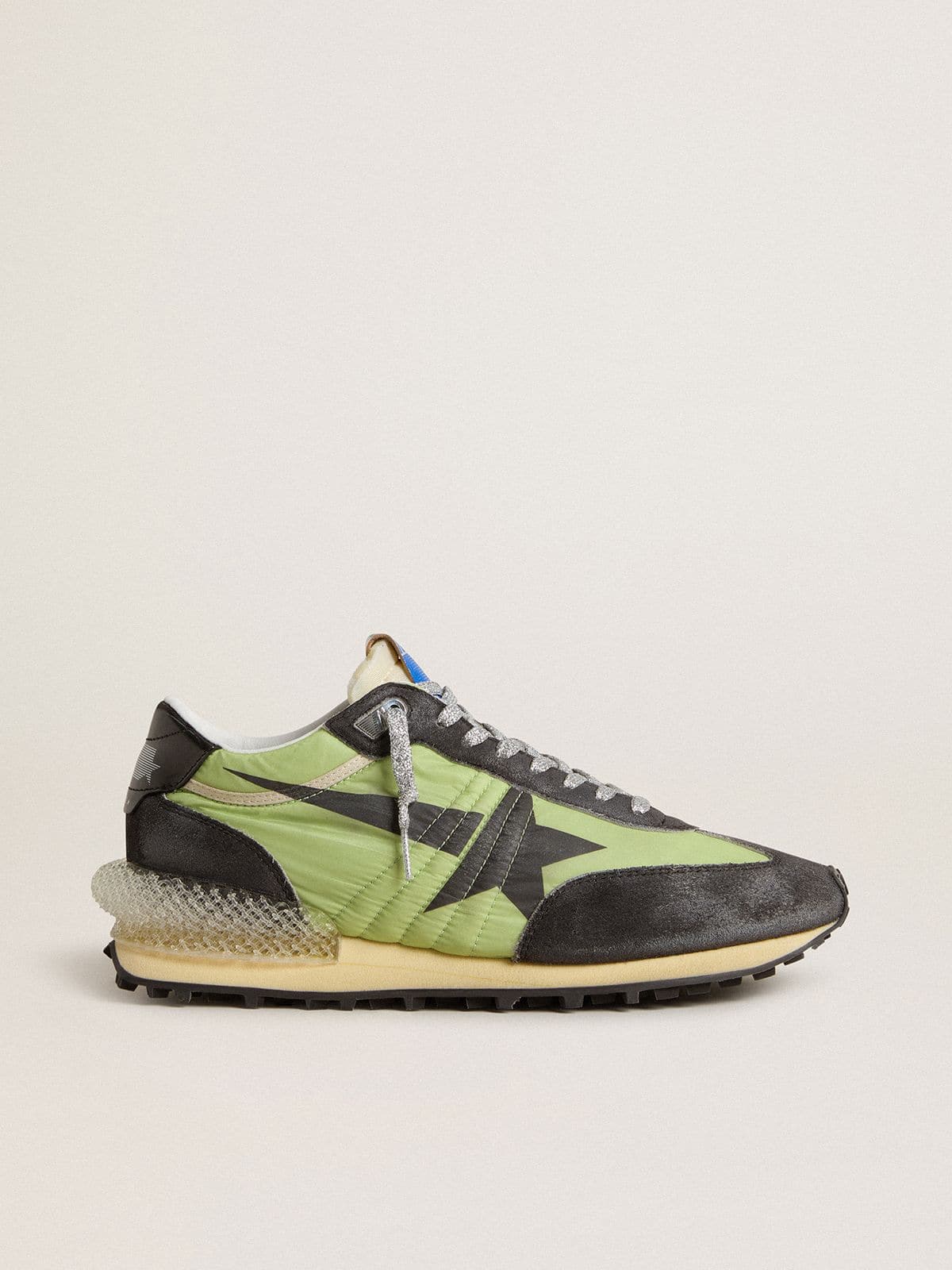Men's Marathon with green nylon upper and black star